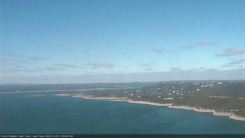 Lake Travis webcam, October 29, 2020 12:00 PM CT