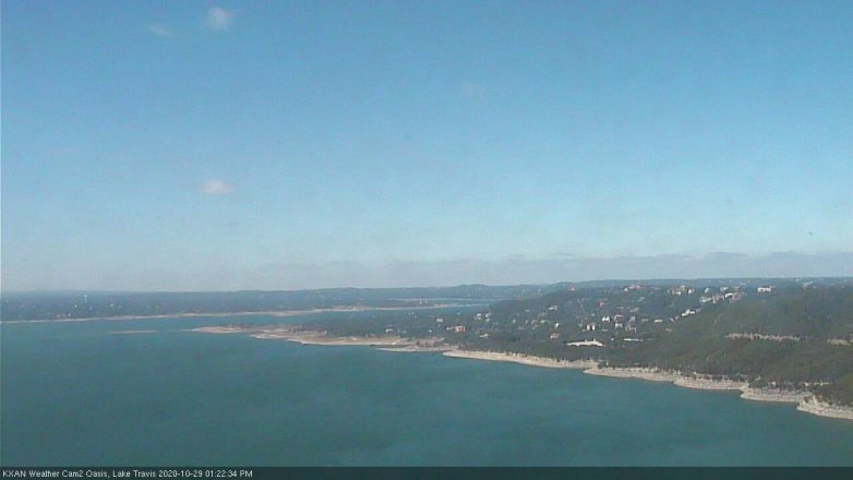 Lake Travis webcam, October 29, 2020 1:25 PM CT