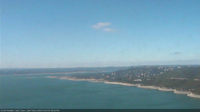 Lake Travis webcam, October 29, 2020 2:00 PM CT