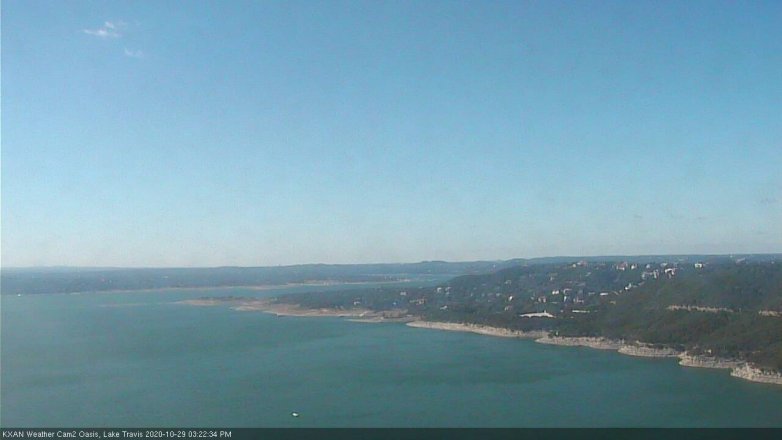 Lake Travis webcam, October 29, 2020 3:25 PM CT