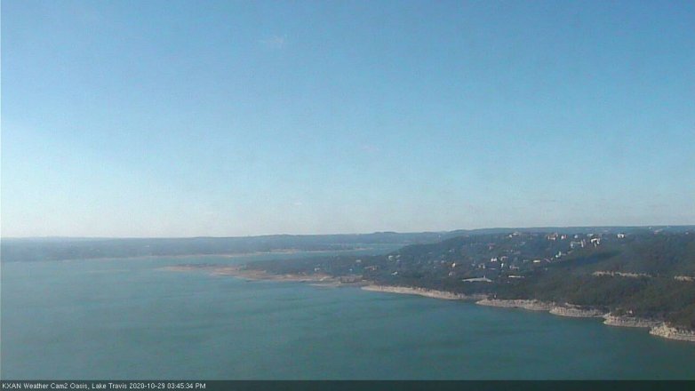 Lake Travis webcam, October 29, 2020 3:45 PM CT