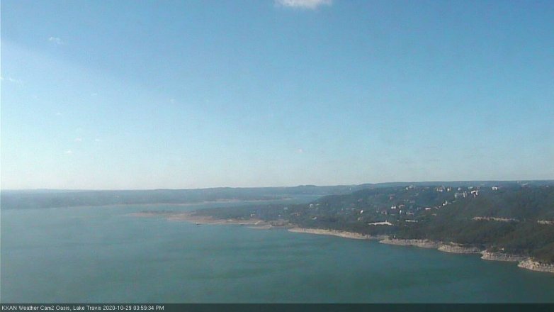 Lake Travis webcam, October 29, 2020 4:00 PM CT