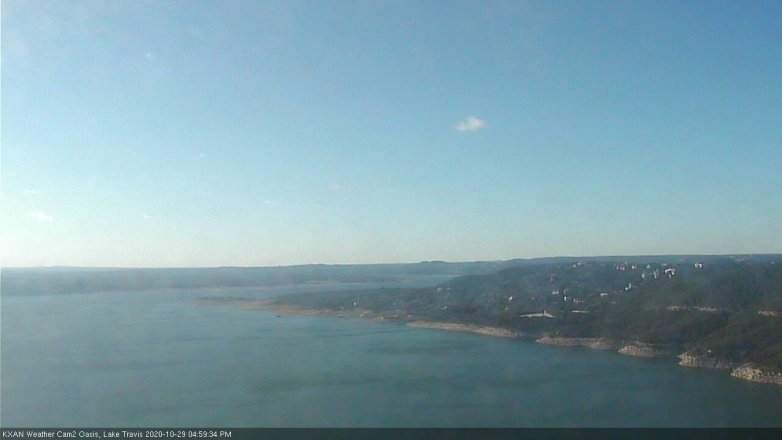 Lake Travis webcam, October 29, 2020 5:00 PM CT