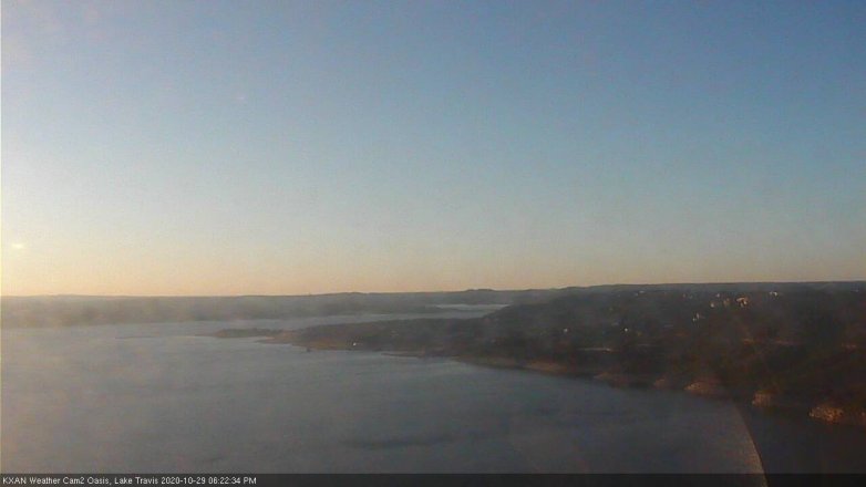 Lake Travis webcam, October 29, 2020 6:25 PM CT