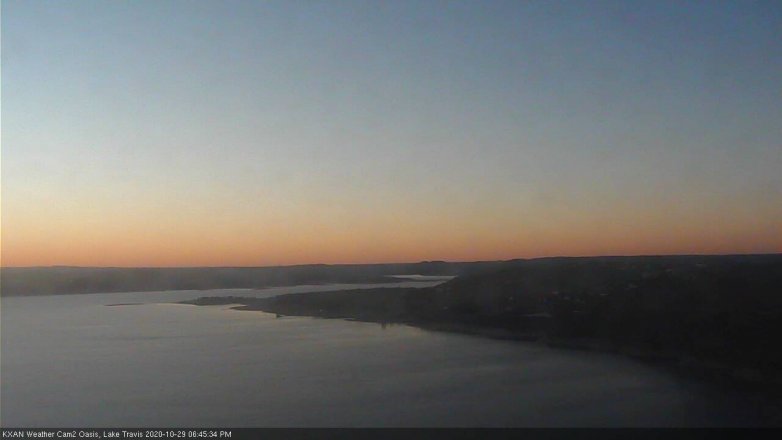 Lake Travis webcam, October 29, 2020 6:45 PM CT