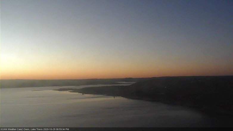 Lake Travis webcam, October 29, 2020 7:00 PM CT