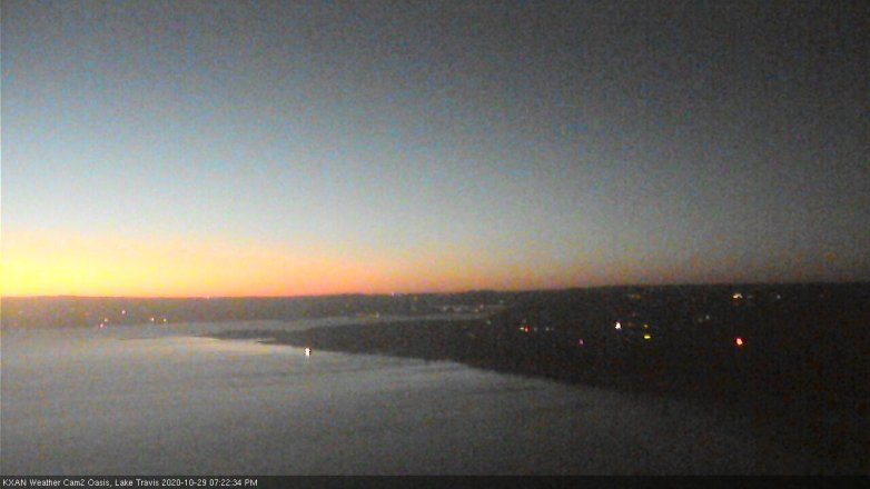 Lake Travis webcam, October 29, 2020 7:25 PM CT