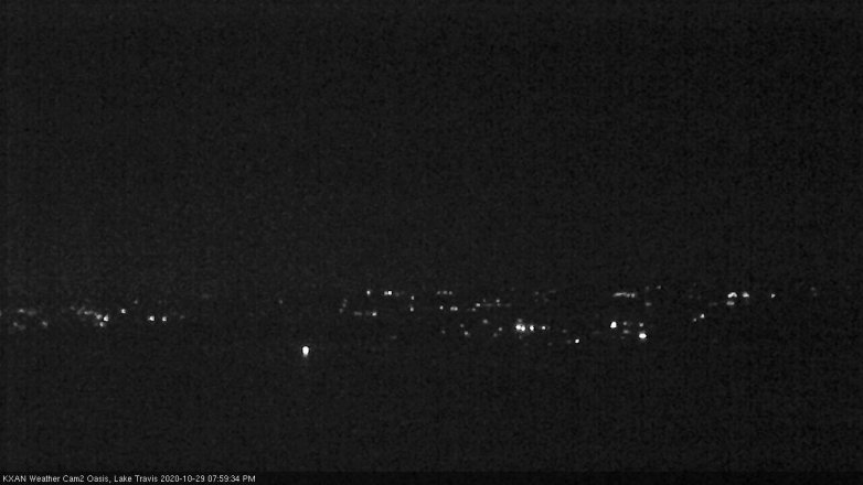 Lake Travis webcam, October 29, 2020 8:00 PM CT