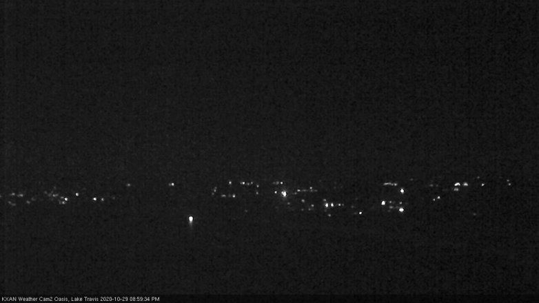 Lake Travis webcam, October 29, 2020 9:00 PM CT