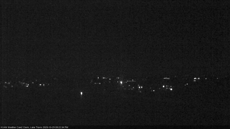 Lake Travis webcam, October 29, 2020 9:25 PM CT