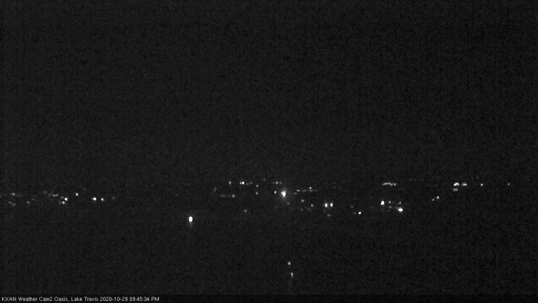Lake Travis webcam, October 29, 2020 9:45 PM CT