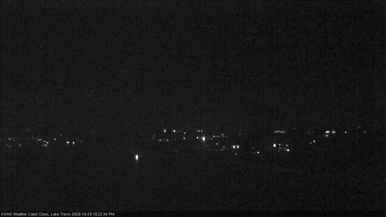 Lake Travis webcam, October 29, 2020 10:25 PM CT