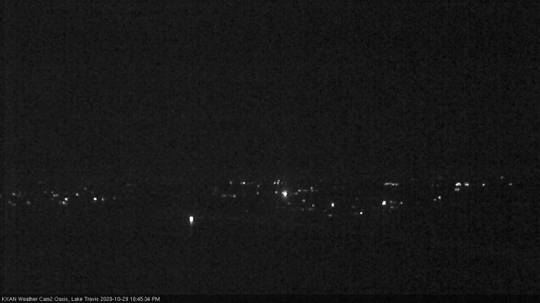 Lake Travis webcam, October 29, 2020 10:45 PM CT
