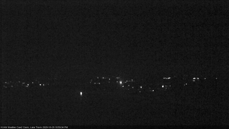 Lake Travis webcam, October 29, 2020 11:00 PM CT