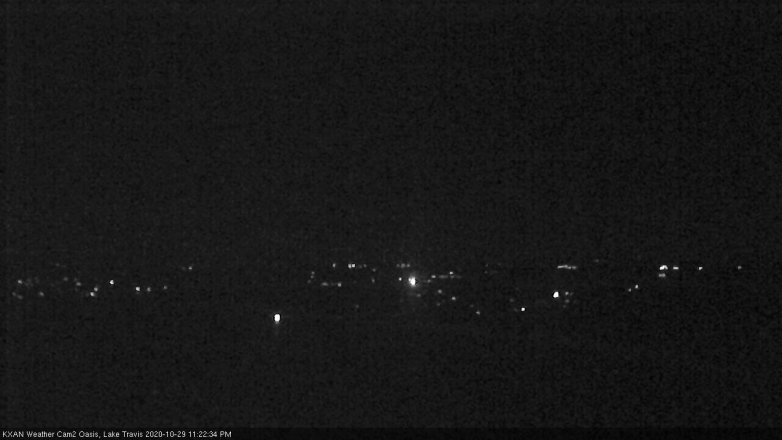 Lake Travis webcam, October 29, 2020 11:25 PM CT
