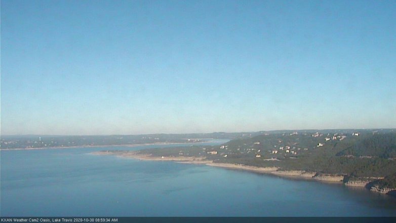 Lake Travis webcam, October 30, 2020 9:00 AM CT