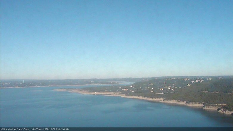 Lake Travis webcam, October 30, 2020 9:25 AM CT