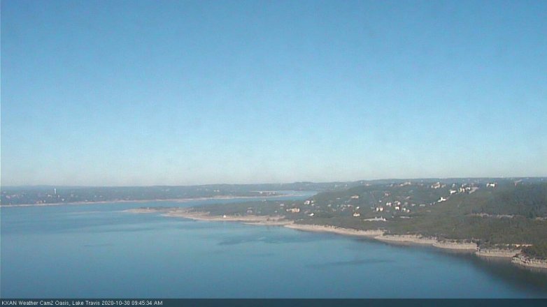 Lake Travis webcam, October 30, 2020 9:45 AM CT