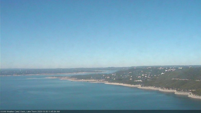 Lake Travis webcam, October 30, 2020 11:45 AM CT