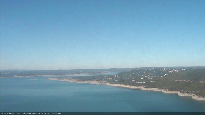 Lake Travis webcam, October 30, 2020 12:00 PM CT