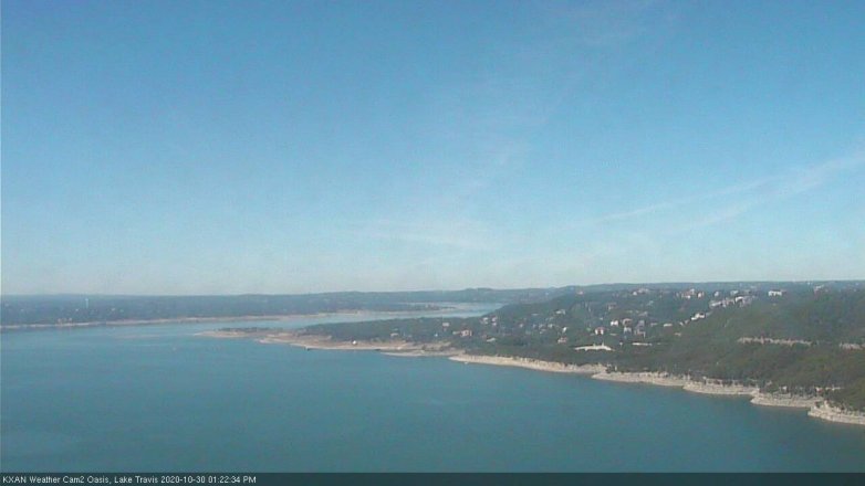 Lake Travis webcam, October 30, 2020 1:25 PM CT