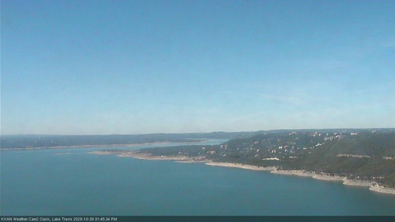 Lake Travis webcam, October 30, 2020 1:45 PM CT