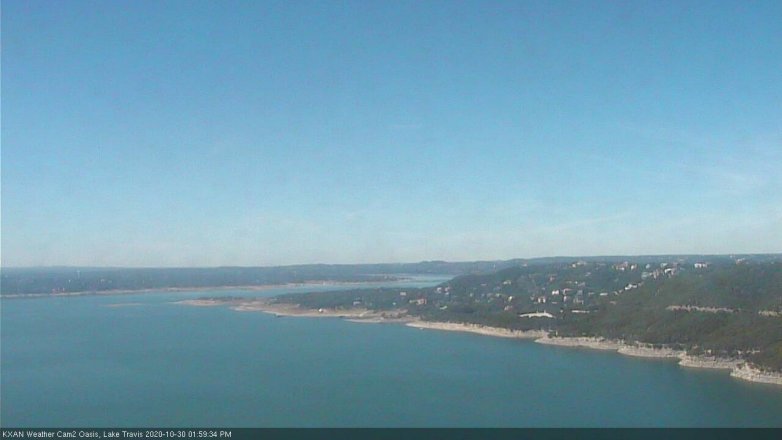 Lake Travis webcam, October 30, 2020 2:00 PM CT