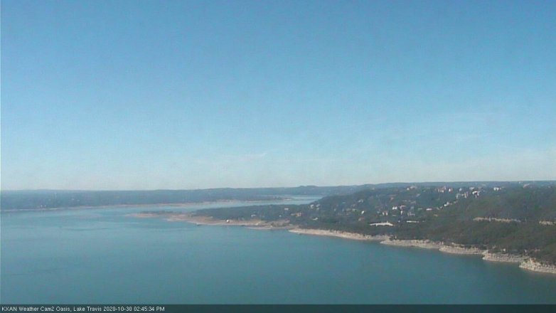 Lake Travis webcam, October 30, 2020 2:45 PM CT