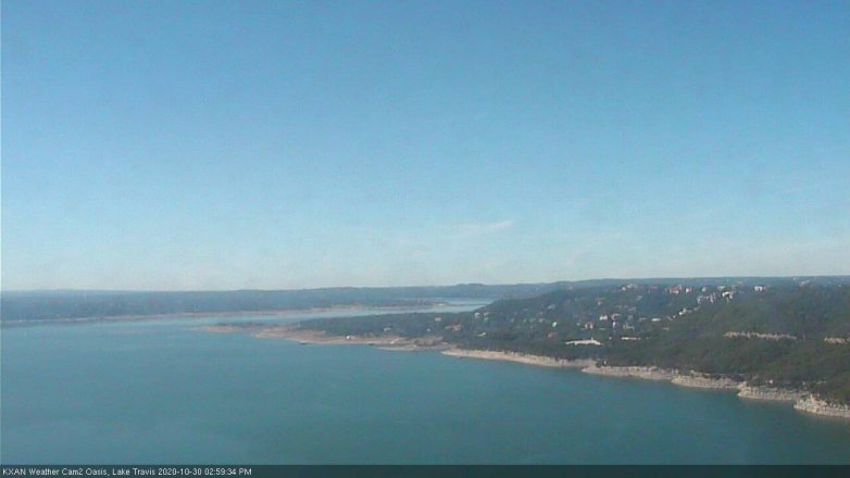 Lake Travis webcam, October 30, 2020 3:00 PM CT