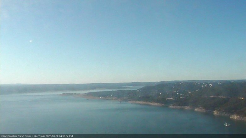 Lake Travis webcam, October 30, 2020 5:00 PM CT