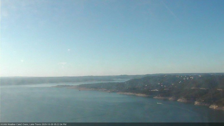 Lake Travis webcam, October 30, 2020 5:25 PM CT