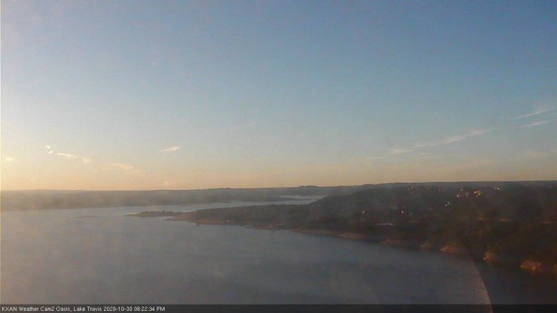 Lake Travis webcam, October 30, 2020 6:25 PM CT