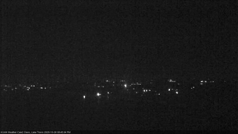 Lake Travis webcam, October 30, 2020 8:45 PM CT