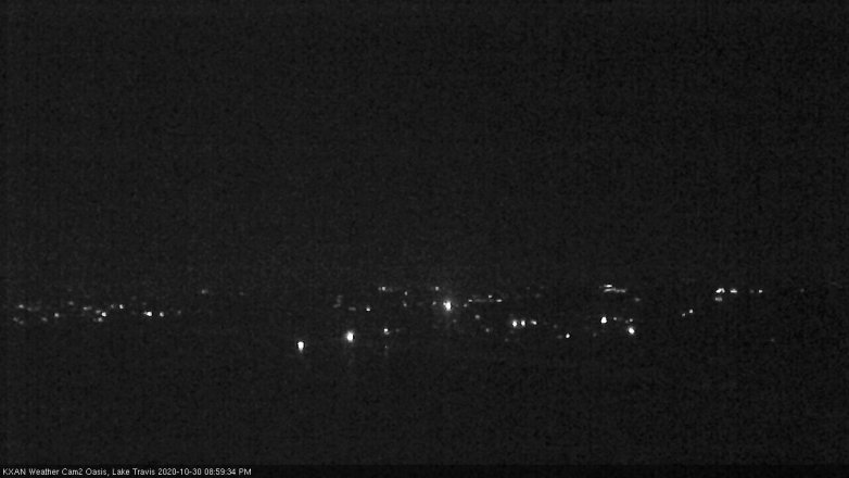 Lake Travis webcam, October 30, 2020 9:00 PM CT