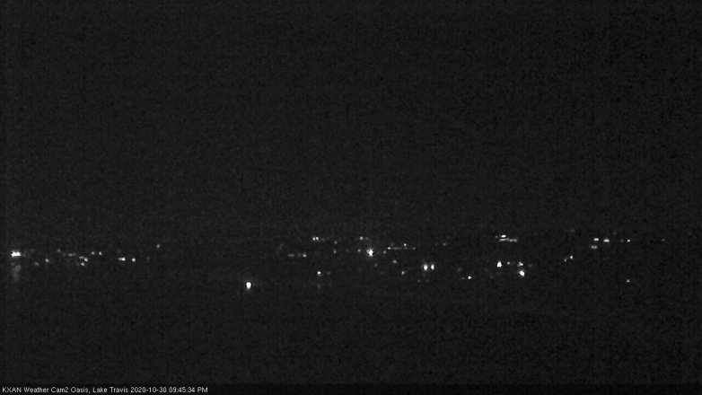 Lake Travis webcam, October 30, 2020 9:45 PM CT