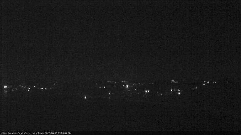 Lake Travis webcam, October 30, 2020 10:00 PM CT