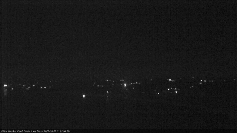 Lake Travis webcam, October 30, 2020 11:25 PM CT