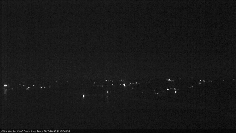 Lake Travis webcam, October 30, 2020 11:45 PM CT