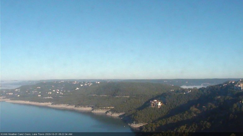Lake Travis webcam, October 31, 2020 9:25 AM CT