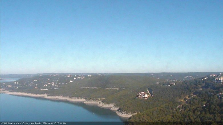 Lake Travis webcam, October 31, 2020 10:25 AM CT