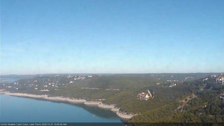 Lake Travis webcam, October 31, 2020 10:45 AM CT