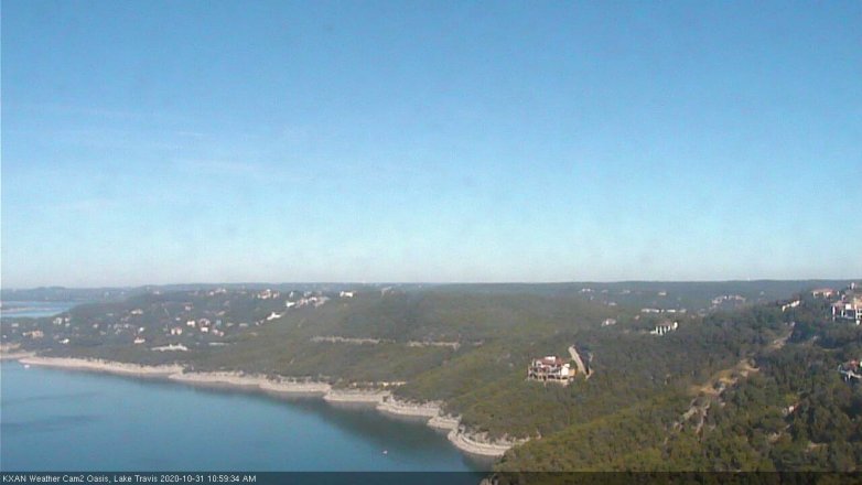 Lake Travis webcam, October 31, 2020 11:00 AM CT