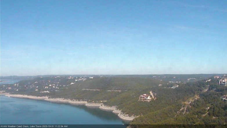 Lake Travis webcam, October 31, 2020 11:25 AM CT