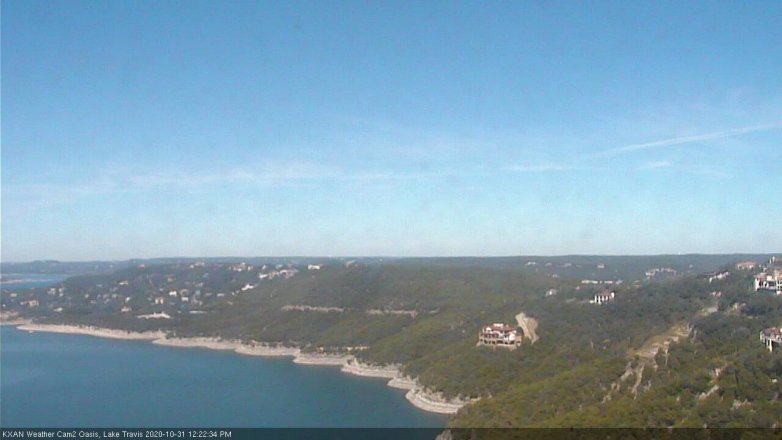 Lake Travis webcam, October 31, 2020 12:25 PM CT