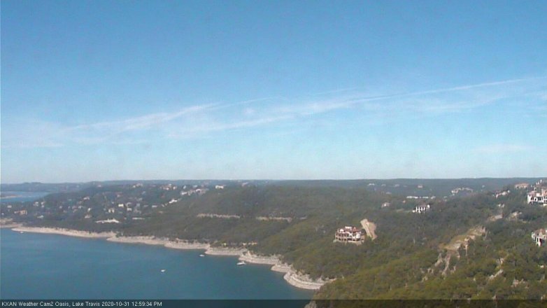 Lake Travis webcam, October 31, 2020 1:00 PM CT
