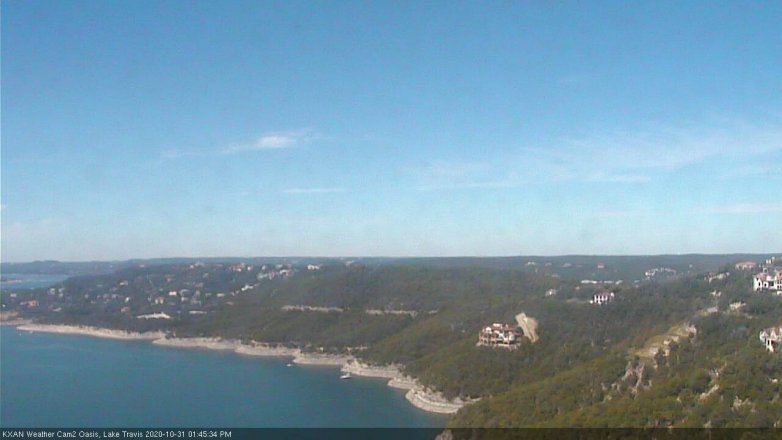 Lake Travis webcam, October 31, 2020 1:45 PM CT