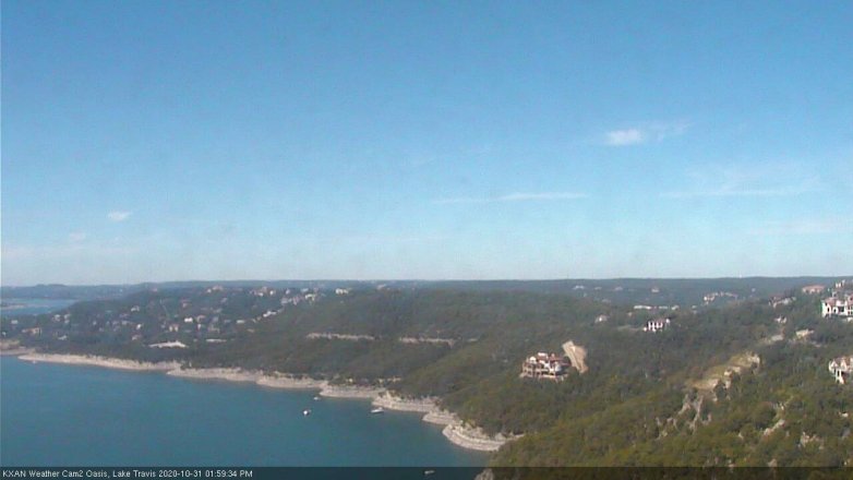 Lake Travis webcam, October 31, 2020 2:00 PM CT