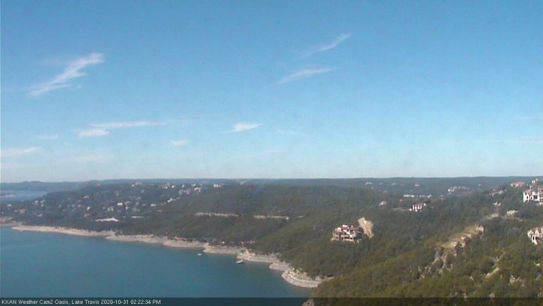 Lake Travis webcam, October 31, 2020 2:25 PM CT