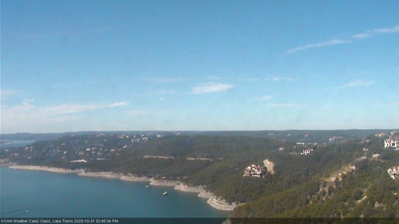 Lake Travis webcam, October 31, 2020 2:45 PM CT