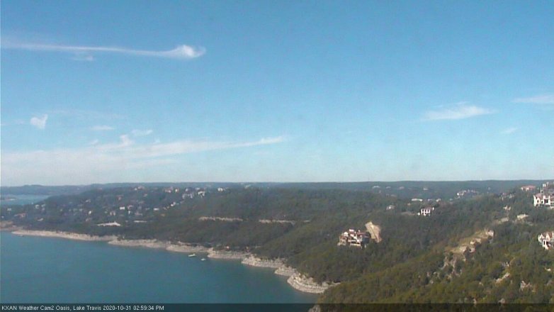 Lake Travis webcam, October 31, 2020 3:00 PM CT